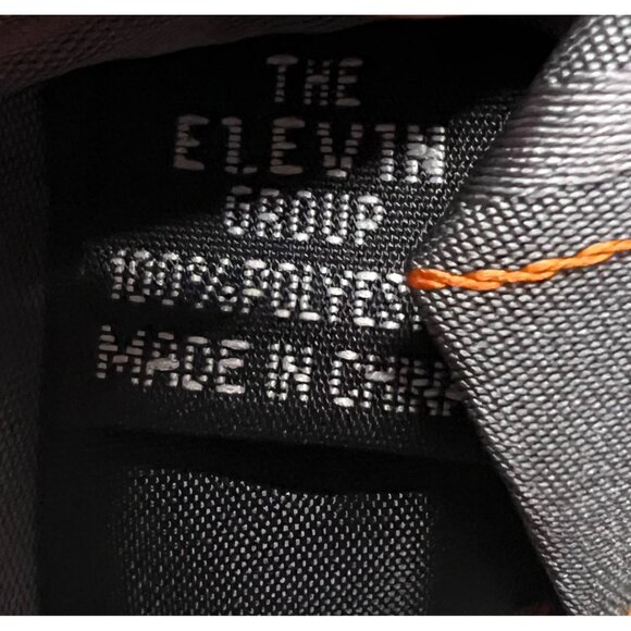 The Elev1N Grey With Orange Pinstripe Baltimore Orioles Necktie - Picture 5 of 5